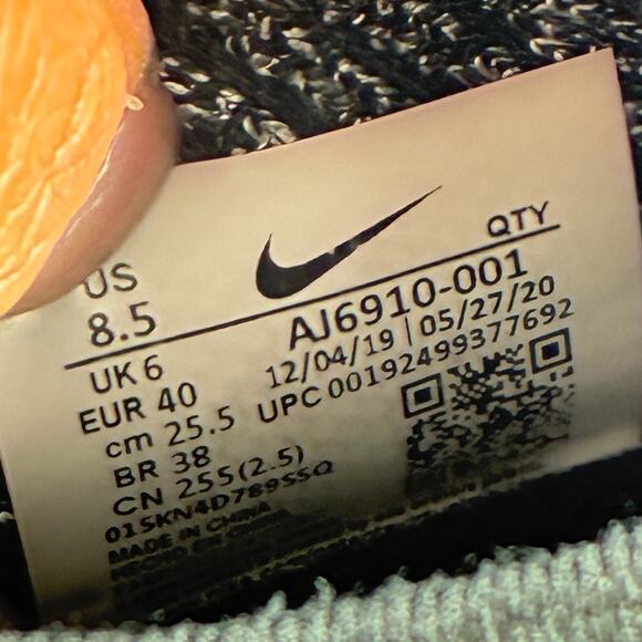 Nike Air VaporMax Flyknit 3 Oreo Running Shoes Sneakers AJ6910-001 Womens Sz 8.5 - Picture 9 of 10